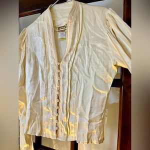 GUNNIE SAX - JESSICA McCLINTOCK// VINTAGE VICTORIAN-STULE BLOUSE